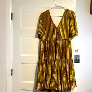 Gold velvet dress from New York & Company